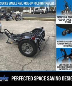 Go! Series Single Rail Ride-Up Folding Motorcycle Trailer - Image 6