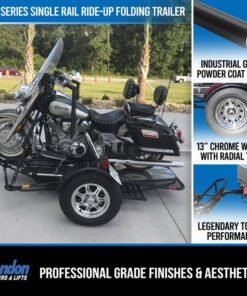 Go! Series Single Rail Ride-Up Folding Motorcycle Trailer - Image 8