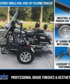 Go! Series Single Rail Ride-Up Folding Motorcycle Trailer - Image 9