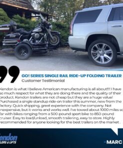 Go! Series Single Rail Ride-Up Folding Motorcycle Trailer - Image 10
