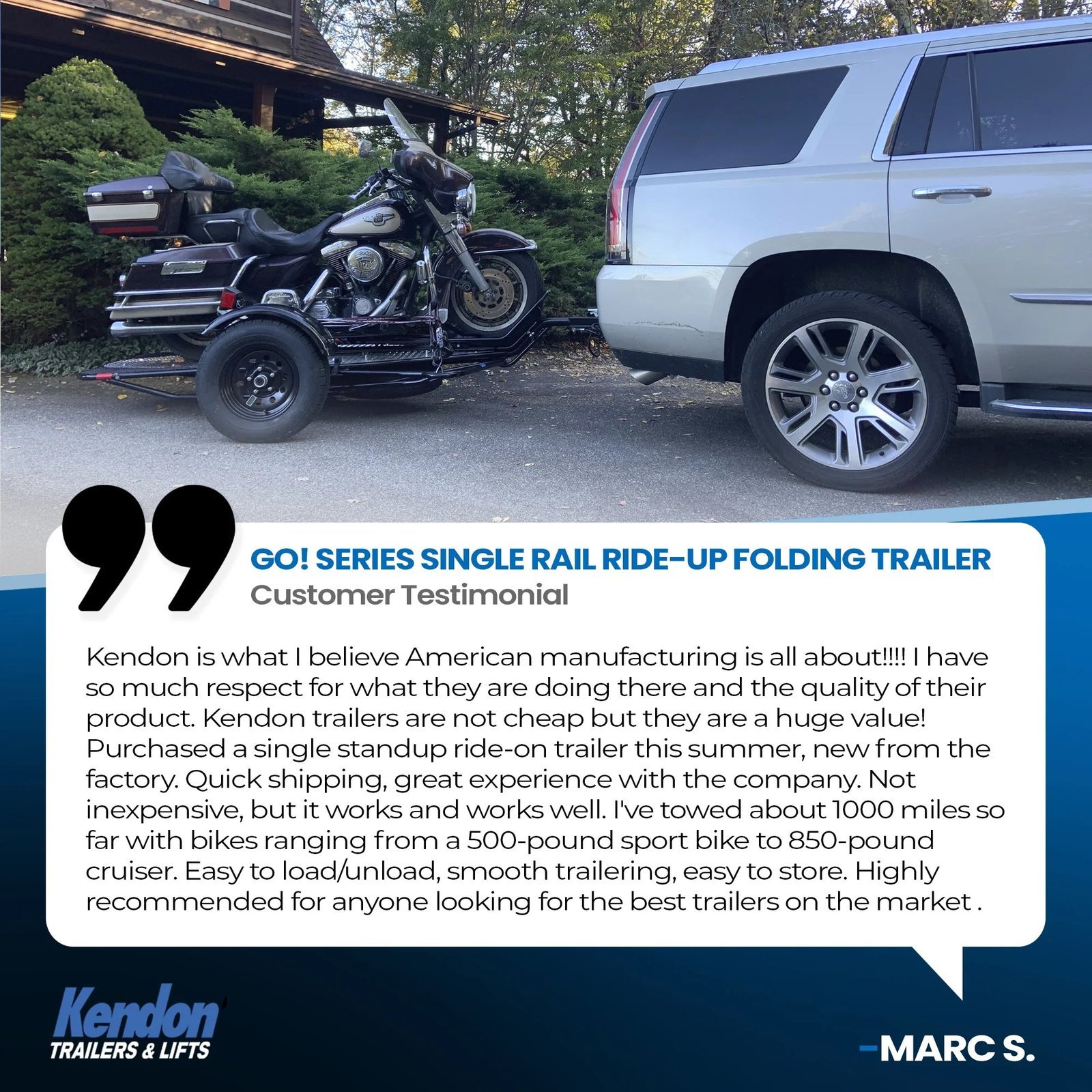 Go! Series Single Rail Ride-Up Folding Motorcycle Trailer - Image 10