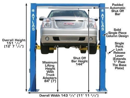 Atlas OHX10000X 10,000 lb Extra Tall 2-Post Lift - Image 4