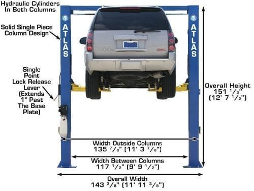 Atlas OHX10000X 10,000 lb Extra Tall 2-Post Lift - Image 8