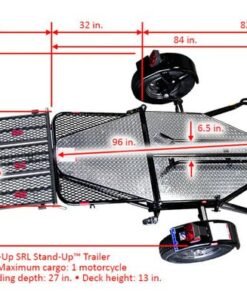 Go! Series Single Rail Ride-Up Folding Motorcycle Trailer - Image 11