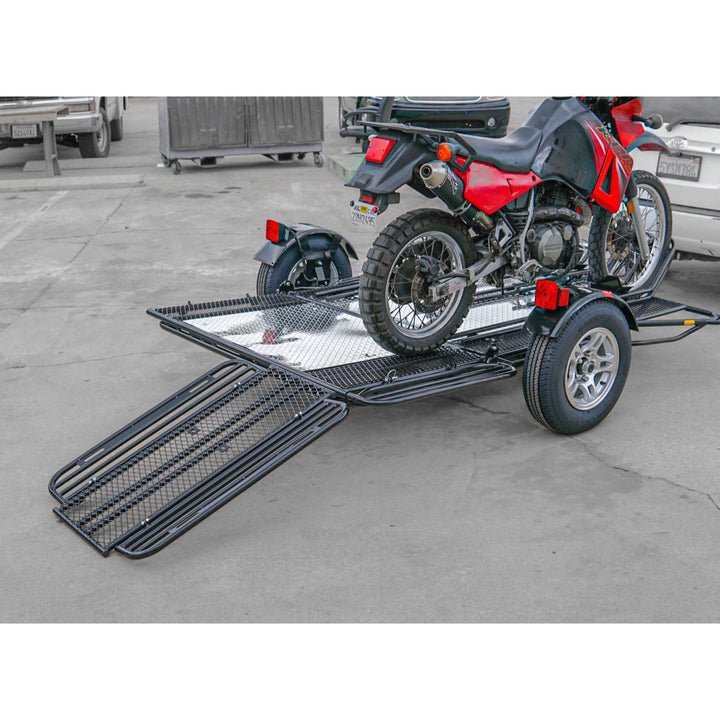 Trinity MT3 Motorcycle Trailer Stand, Store or Roll Ride-Up 3-Rail - Image 37