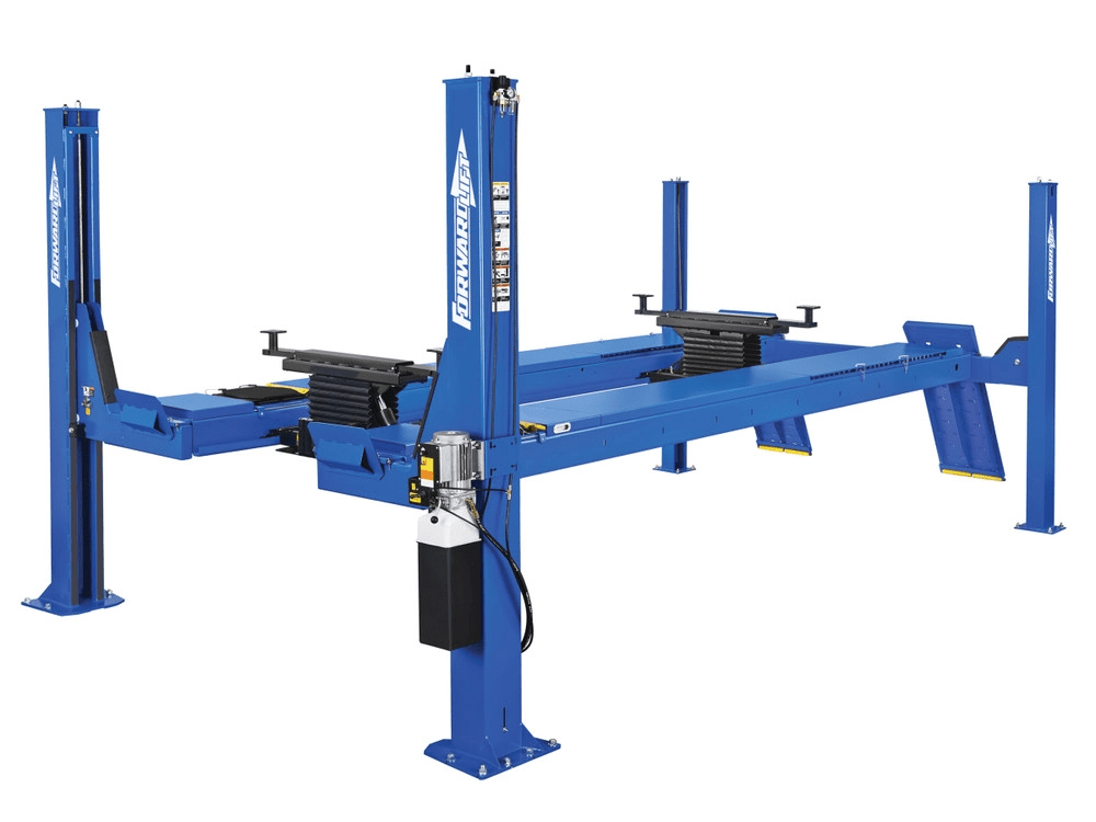 FORWARD LIFT CROA14-EL 14,000 LB. ALI CERTIFIED ALIGNMENT FOUR-POST LIFT – 215” MAX WHEELBASE