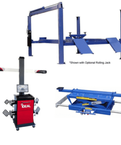 TUXEDO FP14KA 14,000 LB CHAIN DRIVEN ALIGNMENT LIFT, 3D IMAGE WHEEL ALIGNER, ROLLING AIR JACK COMBO PACKAGE