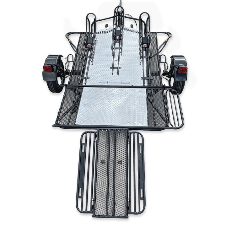 Trinity MT3 Motorcycle Trailer Stand, Store or Roll Ride-Up 3-Rail - Image 34