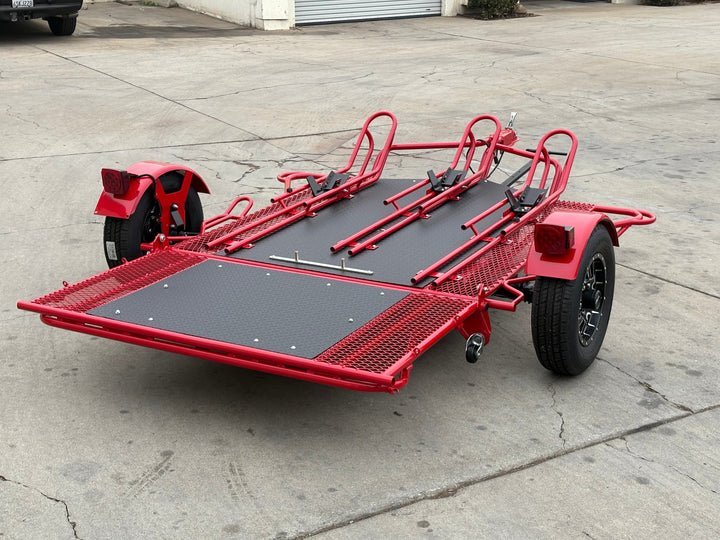 Trinity MT3 Motorcycle Trailer Stand, Store or Roll Ride-Up 3-Rail - Image 13