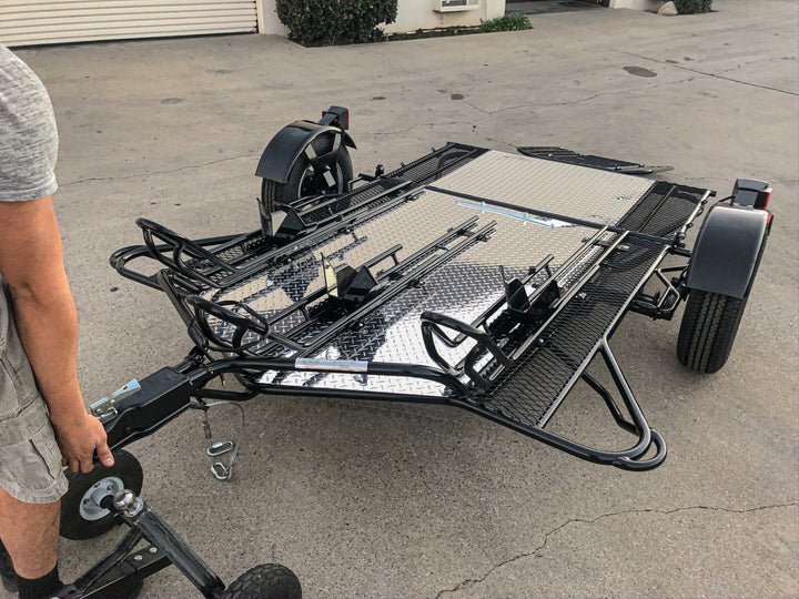 Trinity MT3 Motorcycle Trailer Stand, Store or Roll Ride-Up 3-Rail - Image 21