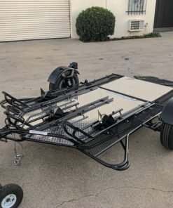 Trinity MT3 Motorcycle Trailer Stand, Store or Roll Ride-Up 3-Rail - Image 18
