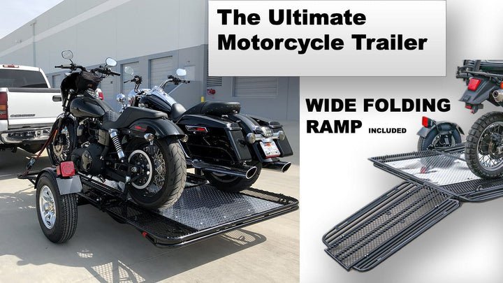 Trinity MT3 Motorcycle Trailer Stand, Store or Roll Ride-Up 3-Rail - Image 8