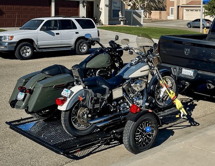 Trinity MT3 Motorcycle Trailer Stand, Store or Roll Ride-Up 3-Rail - Image 26