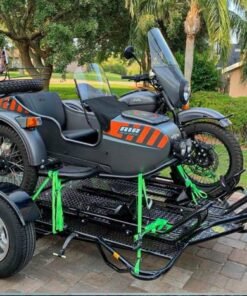 Trinity MT3 Motorcycle Trailer Stand, Store or Roll Ride-Up 3-Rail - Image 9