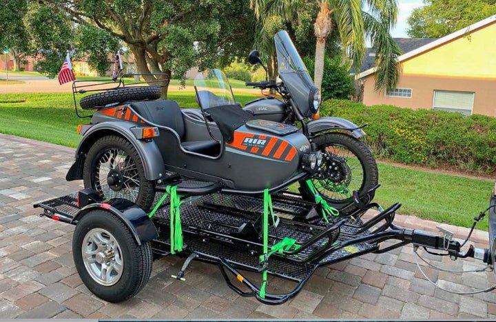 Trinity MT3 Motorcycle Trailer Stand, Store or Roll Ride-Up 3-Rail - Image 9