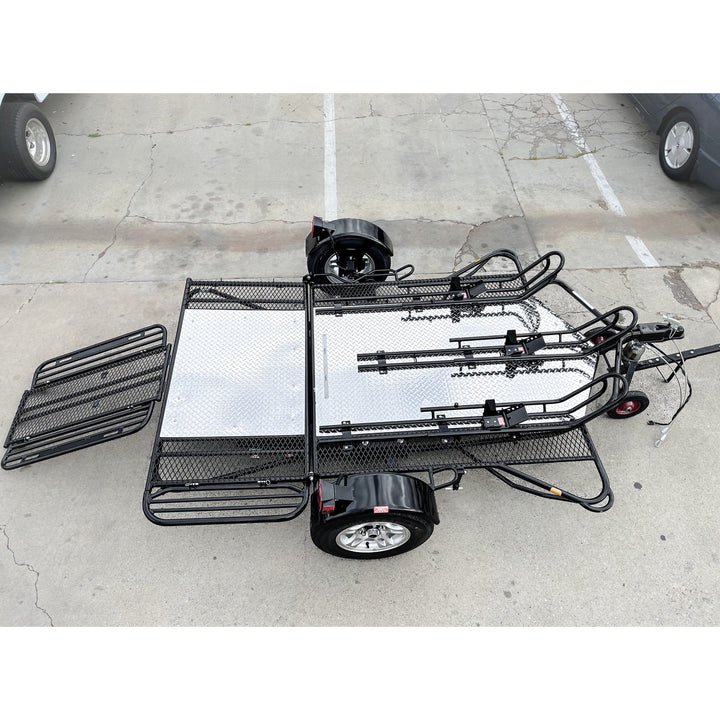 Trinity MT3 Motorcycle Trailer Stand, Store or Roll Ride-Up 3-Rail - Image 32