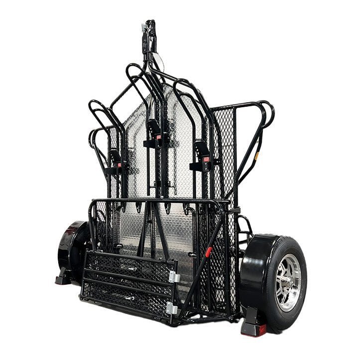 Trinity MT3 Motorcycle Trailer Stand, Store or Roll Ride-Up 3-Rail - Image 29