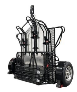 Trinity MT3 Motorcycle Trailer Stand, Store or Roll Ride-Up 3-Rail