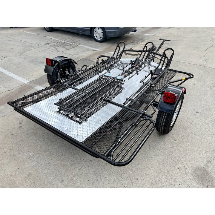 Trinity MT3 Motorcycle Trailer Stand, Store or Roll Ride-Up 3-Rail - Image 31