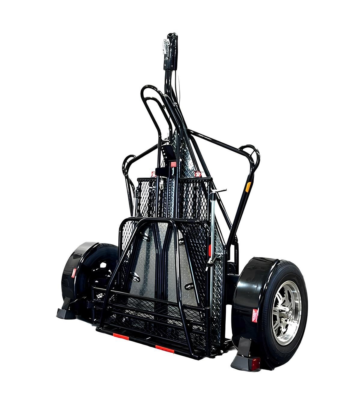 Alpha Sport Single Ride-Up Folding Motorcycle Trailer - Image 32