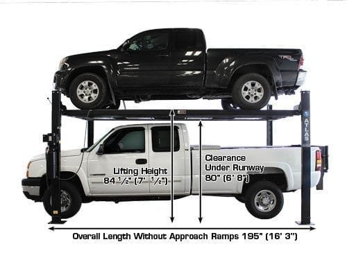 Atlas Garage PRO8000EXT-L 8,000 lb + RJ35 Sliding Jacks Combo 4-Post Lift - Image 4