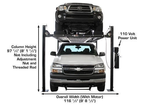 Atlas Garage PRO8000EXT-L 8,000 lb + RJ35 Sliding Jacks Combo 4-Post Lift - Image 5