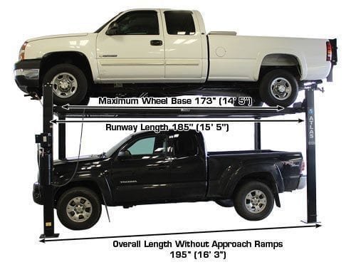 Atlas Garage PRO8000EXT-L 8,000 lb + RJ35 Sliding Jacks Combo 4-Post Lift - Image 7