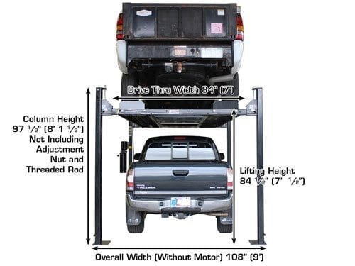 Atlas Garage PRO8000EXT-L 8,000 lb + RJ35 Sliding Jacks Combo 4-Post Lift - Image 8