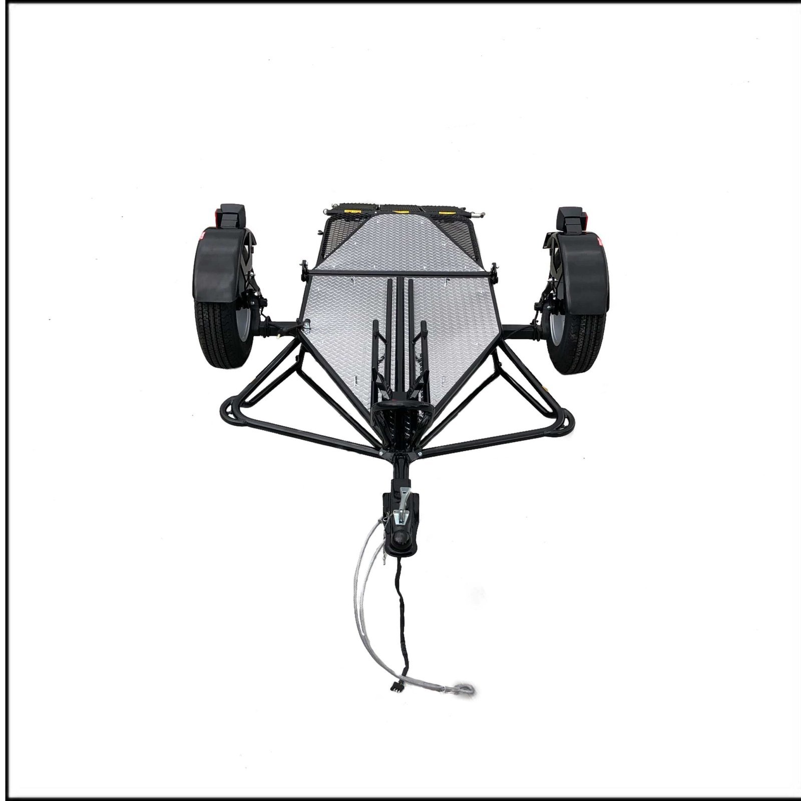 Alpha Sport Single Ride-Up Folding Motorcycle Trailer - Image 15