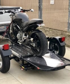 Alpha Sport Single Ride-Up Folding Motorcycle Trailer - Image 17