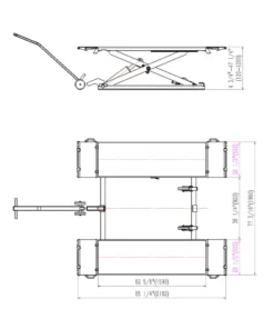 8,000LB Mid-Rise Scissor Lift with Electrical Release – SL-MR80 - Image 6