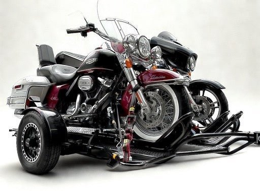 Trinity MT3 Motorcycle Trailer Stand, Store or Roll Ride-Up 3-Rail - Image 5