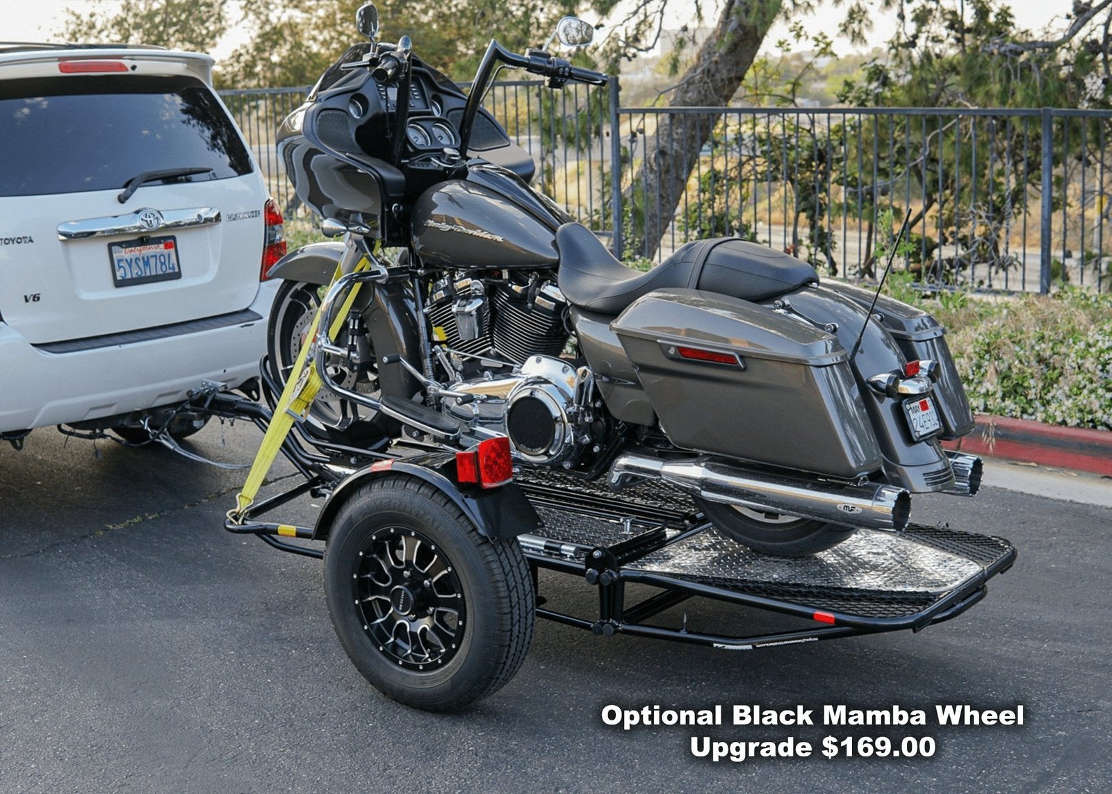 Alpha Sport Single Ride-Up Folding Motorcycle Trailer - Image 21