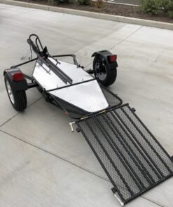 Alpha Sport Single Ride-Up Folding Motorcycle Trailer - Image 35